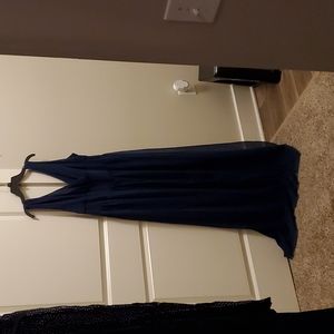 LONG DRESS. NAVY BLUE.